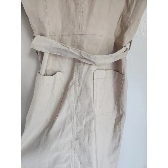 NWT Anthropologie The Colette Wrap Midi Dress by Maeve Size L Honey #9H422 - Picture 7 of 12